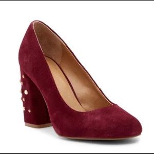 BETTET MULLER CRYSTAL SUEDE PUMPS
